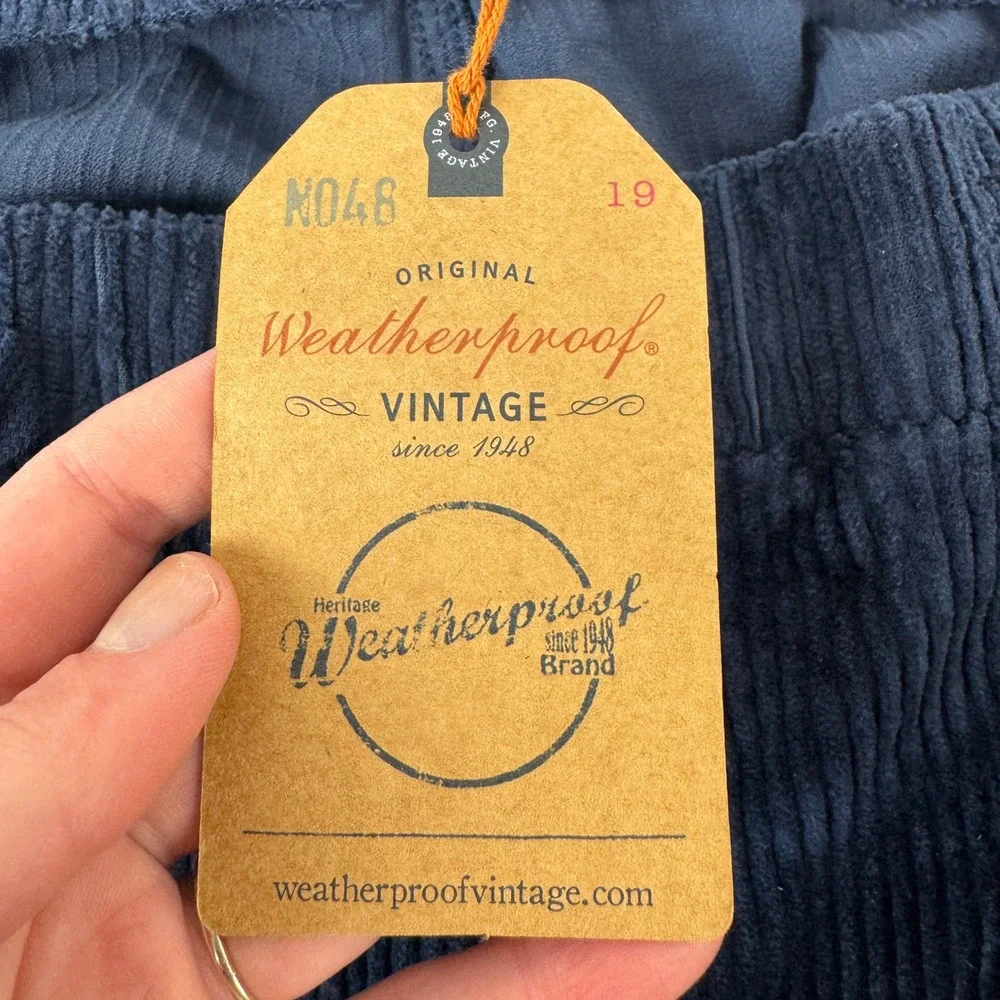 Weatherproof Vintage Mens Navy Blue Wide Corduroy Pants XXL F2421092ME New‎